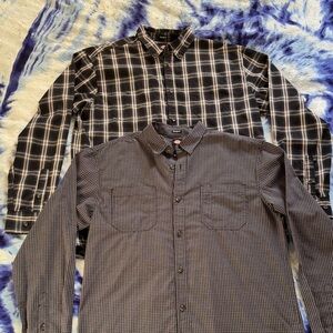 2 dickies flannel/dress shirts men's